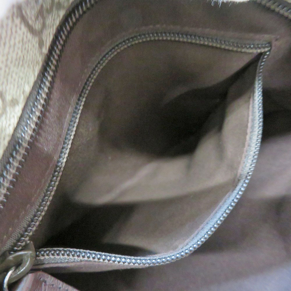 Gucci Bag Leather Beige Brown Shoulder GG Canvas - Picture 7 of 11
